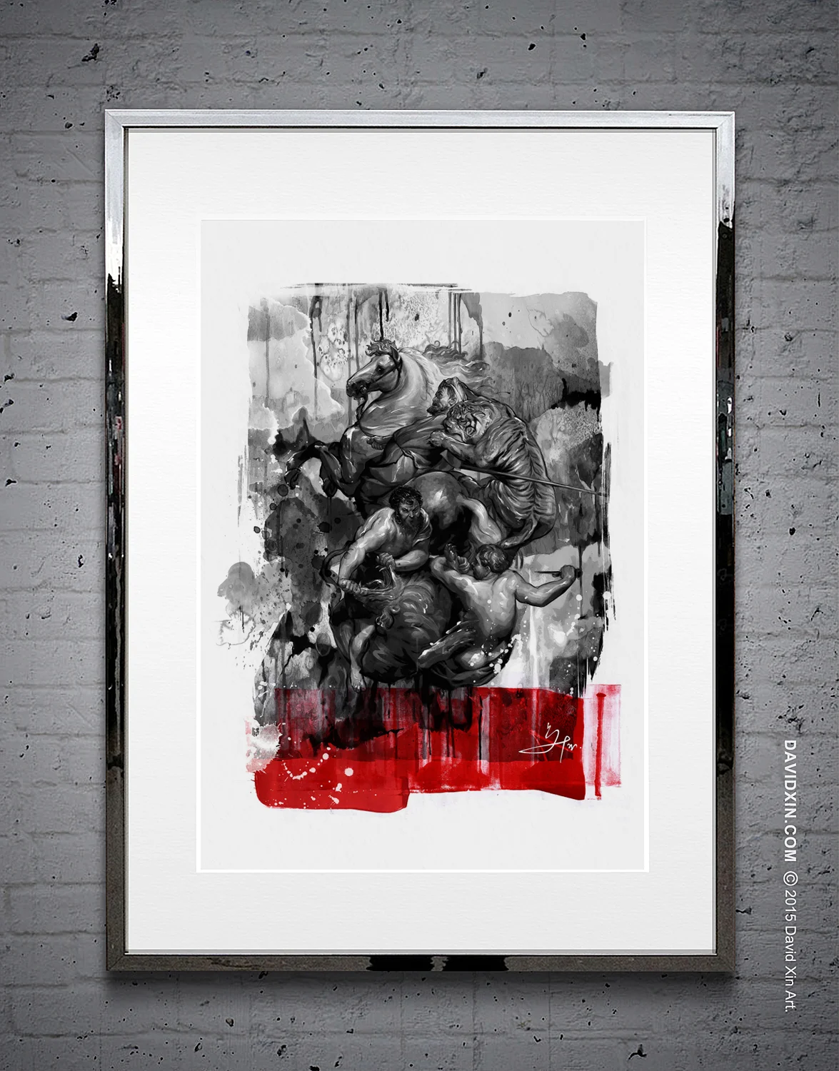 Fine Art Paper Print, Tiger Hunt