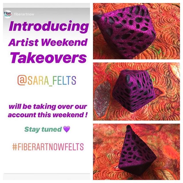 Guess what I&rsquo;m going to be doing this weekend??
Fiber Art Now Magazine has given me an amazing opportunity to share my work with their fan base. FAN is going to be hosting &lsquo;Artist Weekend Takeovers&rsquo; on a regular basis so follow alon