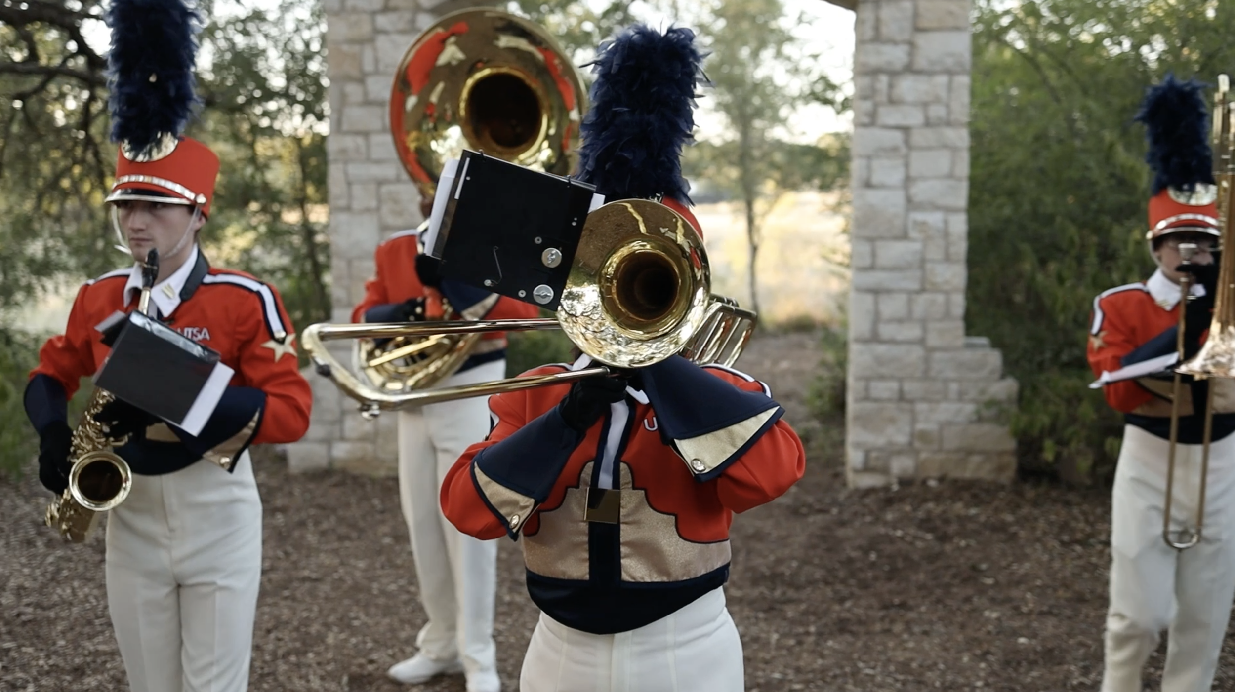  Steve Parker,  Sonic Meditation for Marching Band 1 , photograph Image courtesy of the Artist 
