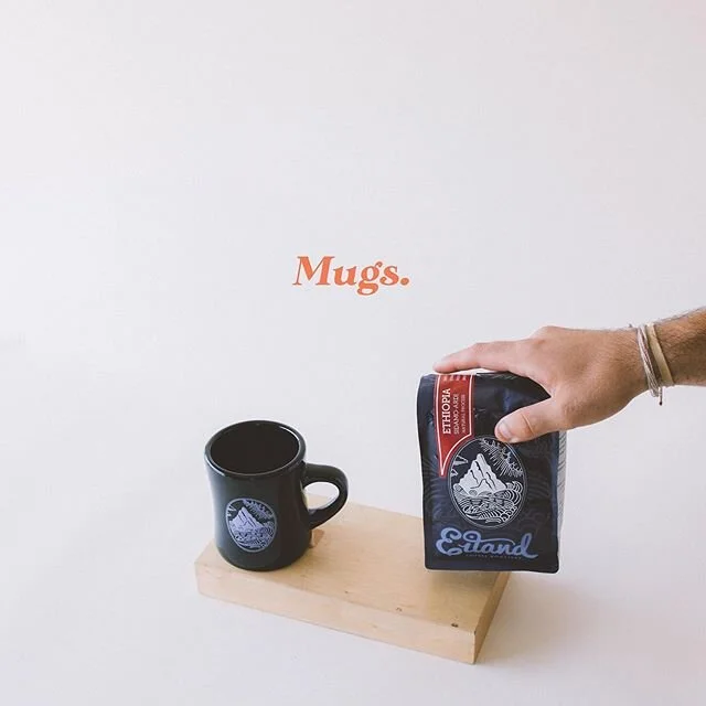 DINER MUGS! Yes finally! Come by and get one in store or have one shipped to you! 😎 We love this black mug and purple design, what do y&rsquo;all think?