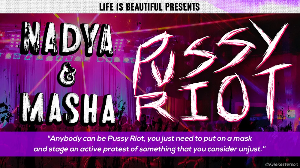 Nadezhda (Nadya) Tolokonnikova and Maria (Masha) Alekhina are Russian conceptual artists, musicians, and political activists.