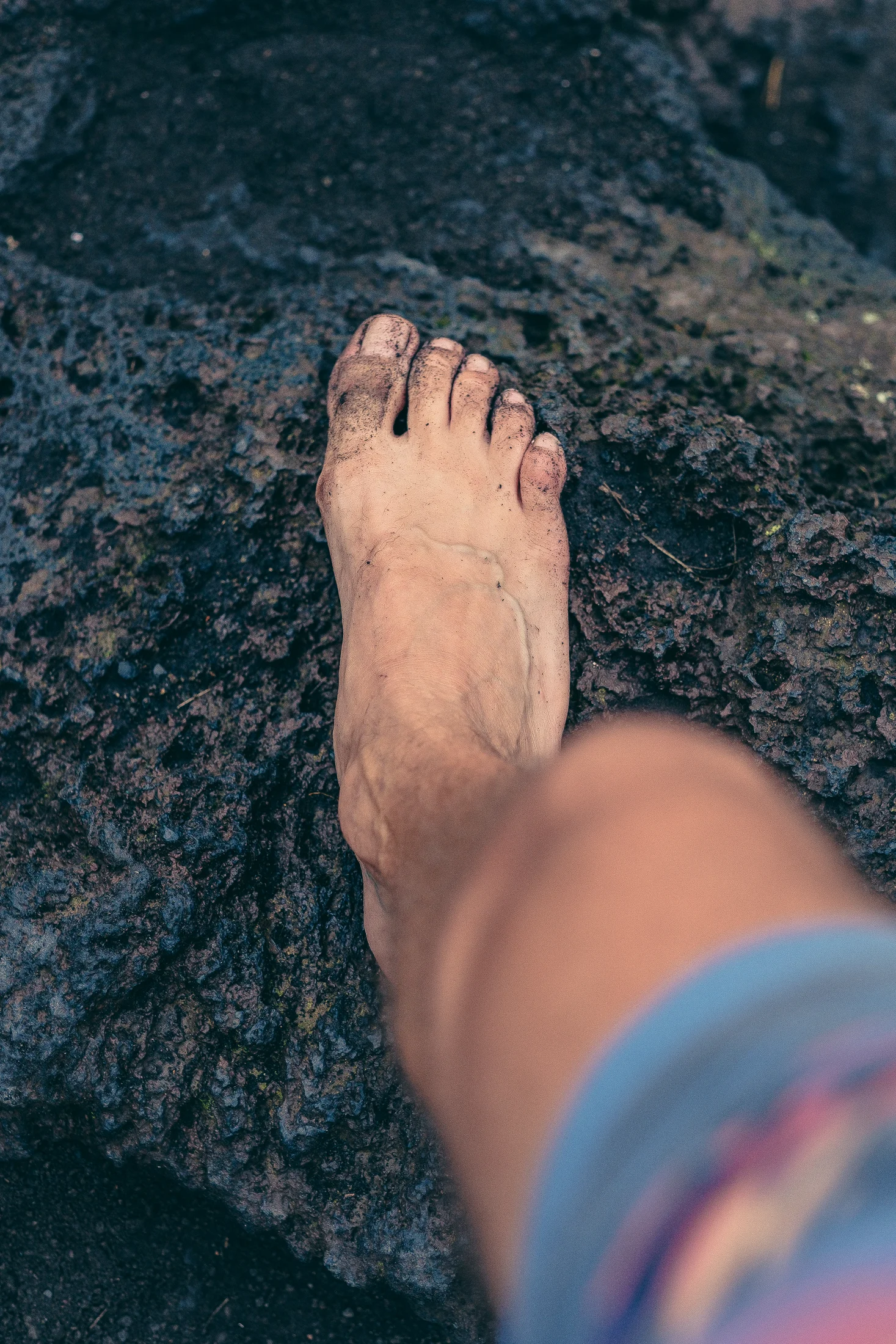 Climbing Mt. Batur, up and down barefoot