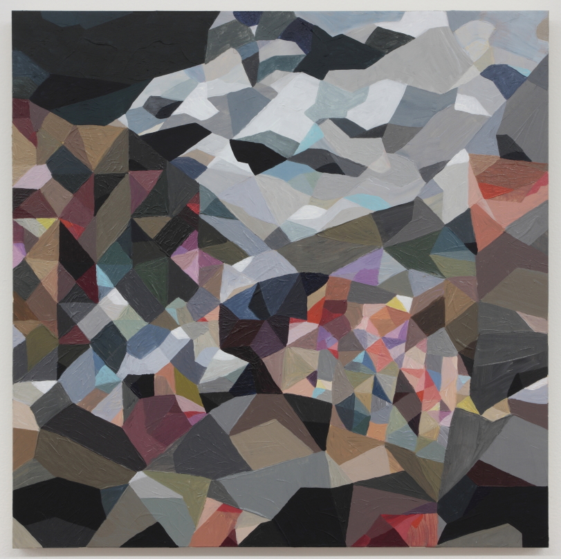  Neon Valley,&nbsp;2011, Acrylic on board, 41x41cm, photo by Tim Gresham&nbsp; 