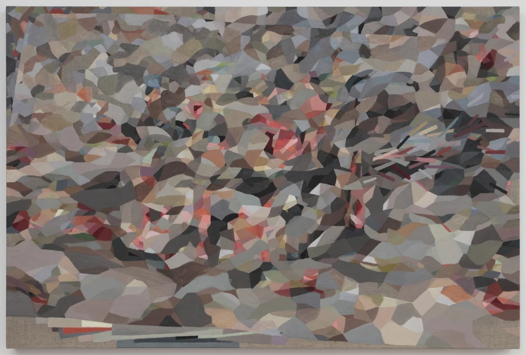  Shredded tent,&nbsp;2011, Acrylic on board, 60x90cm, photo by Tim Gresham&nbsp; 