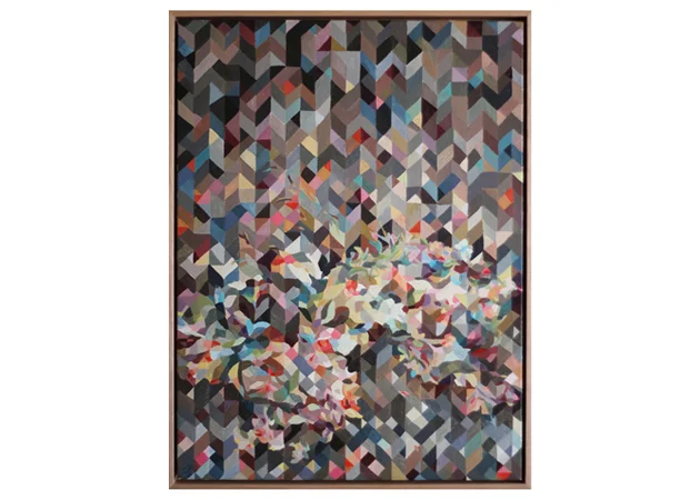 Exploded bloom, 2011, Acrylic On linen, 480x635mm, framed