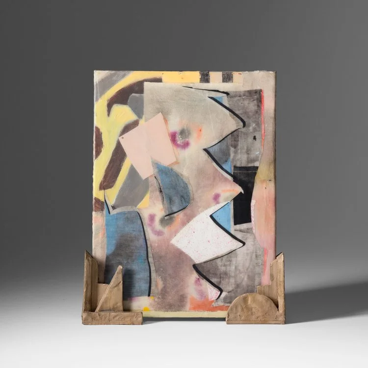  Other Side, 2018 (side 2), acrylic, digitally printed cotton, calico, linen, acrylic medium, canvas, bronze support 13 x 16.54 x 2 in, photo by Matthew Stanton 