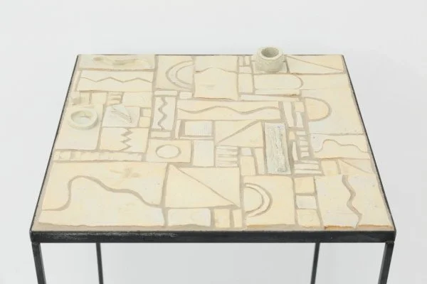  Elevation 2, 2022, steel, glazed stoneware hand made tiles, tile adhesive, grout, mdf, acrylic paint, 50.5 cm x 50.5cm x 80cm , photo by Tim Gresham 