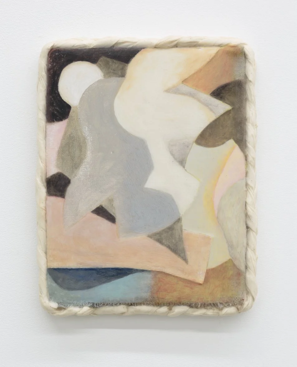  Tablet 26, 2024 , 26 tall x 20 wide x 2cm deep, acrylic, acrylic mediums, glue on linen, calico, canvas, photo by Tim Gresham   