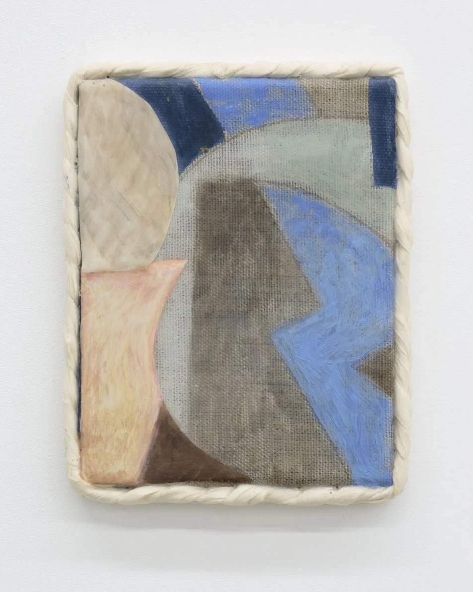  Tablet 25, 2024, 26 x 20 x 2cm, acrylic, acrylic mediums, glue on linen, calico, canvas, photo by Tim Gresham   