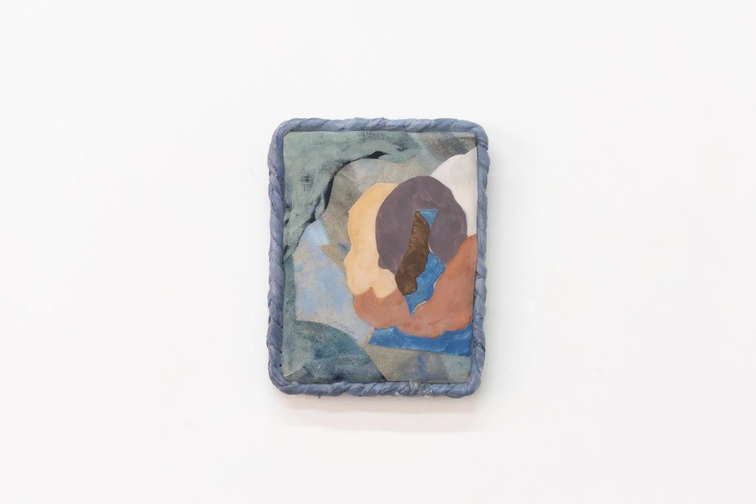   Index of light , 2024, Aacrylic, acrylic mediums on linen, calico on canvas, 23 x&nbsp; 18cm, photo by Nicholas Mahady 