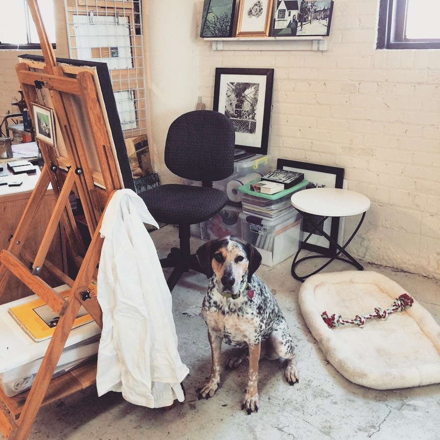My studio helper, Rufus.