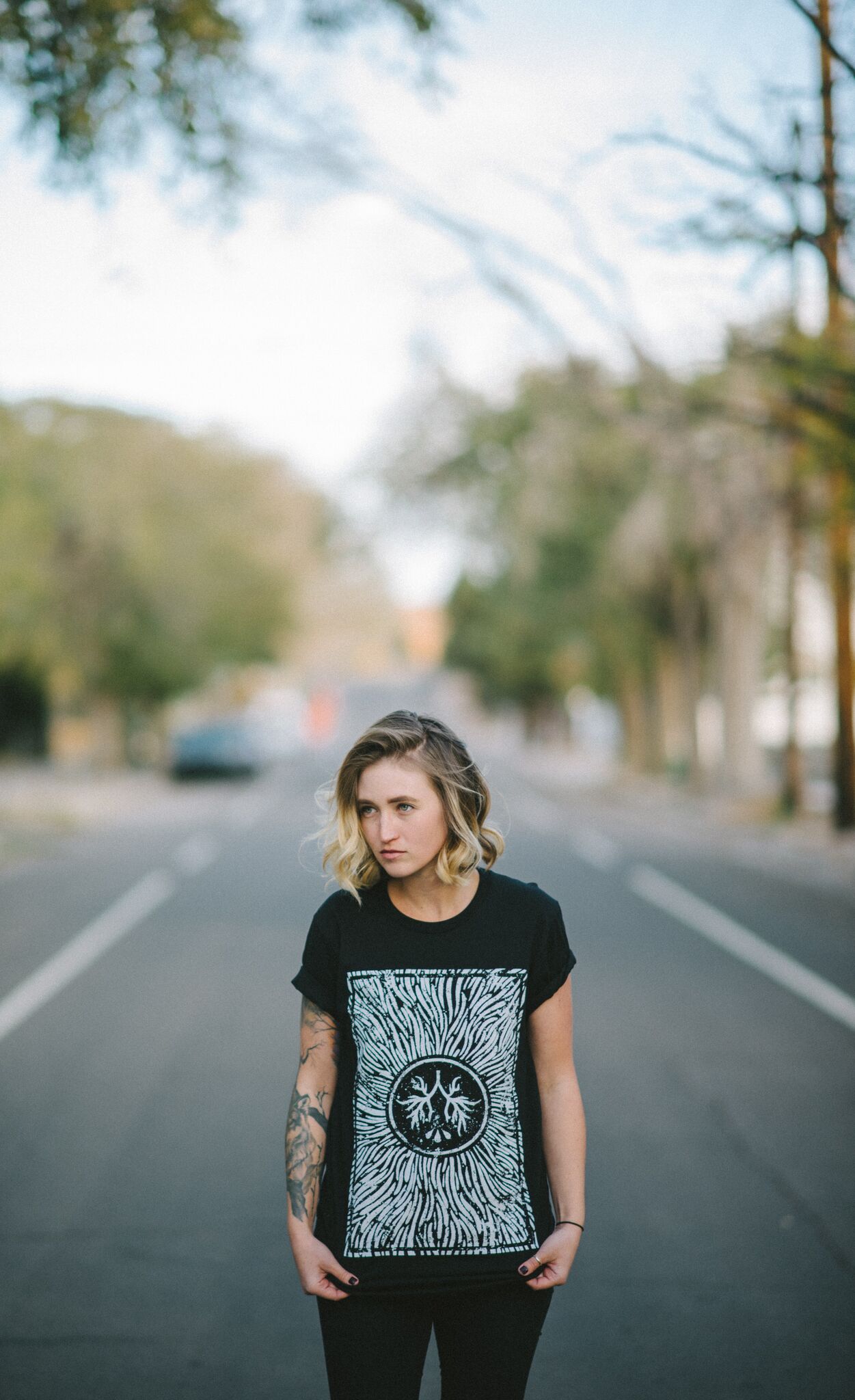 Oversized print on Bella Canvas tee