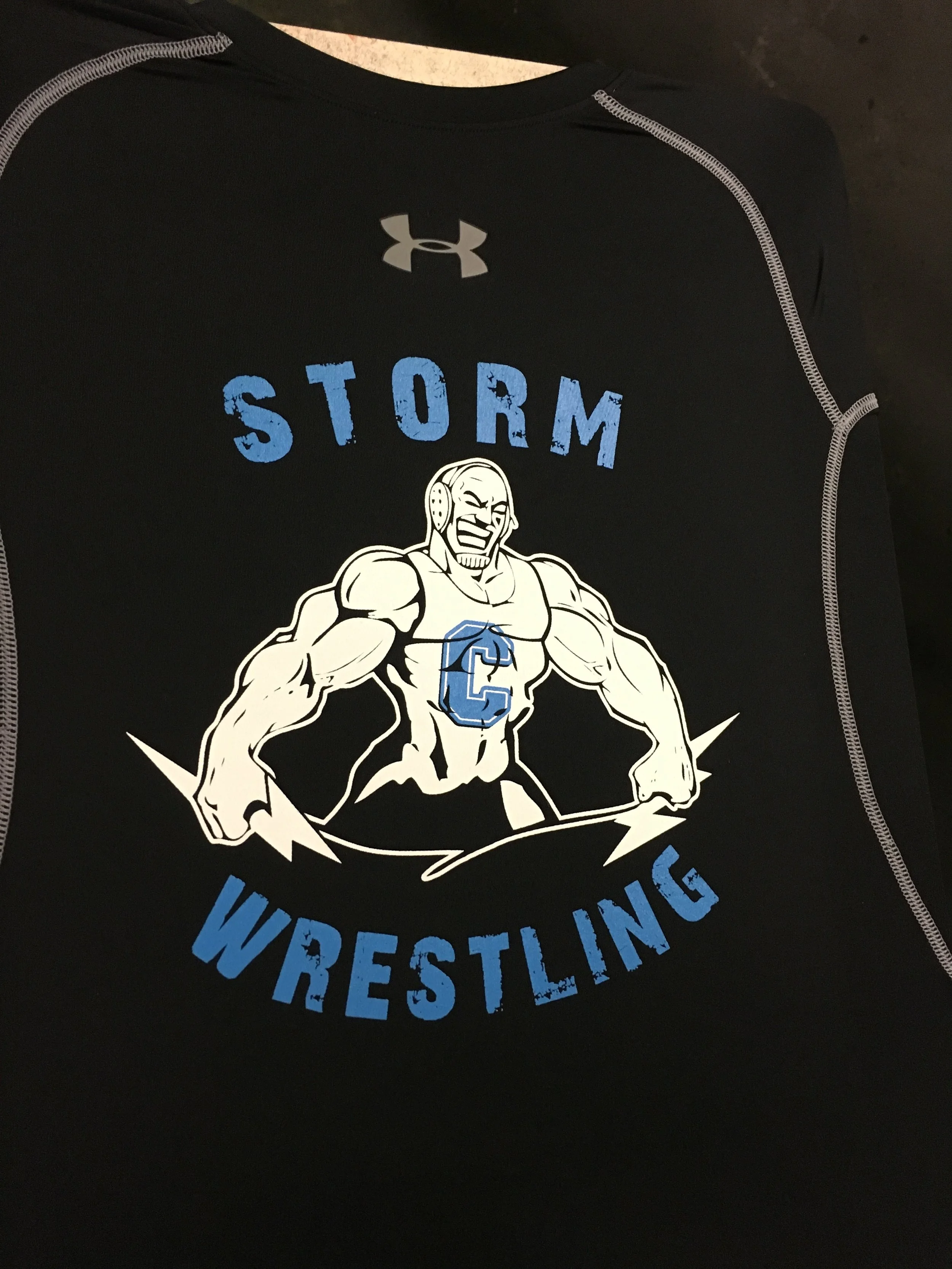 Two color on compression Dri-Fit tees