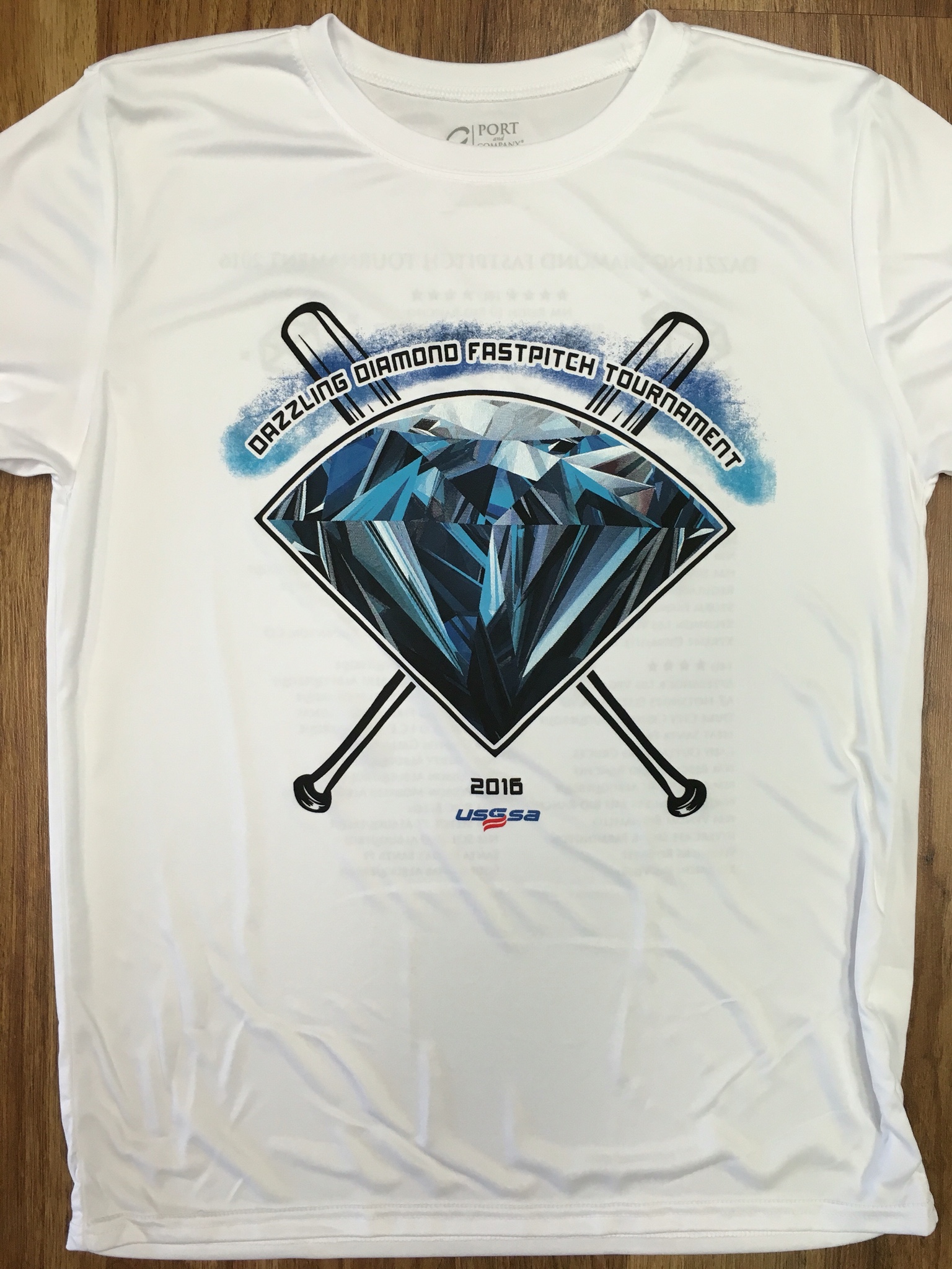 5 color Simulated Process on Dri-Fit tees