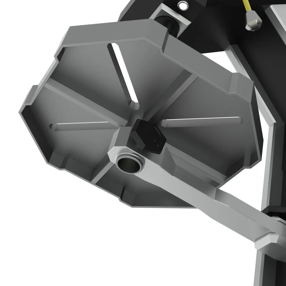 Locking mechanism under drilling platform.