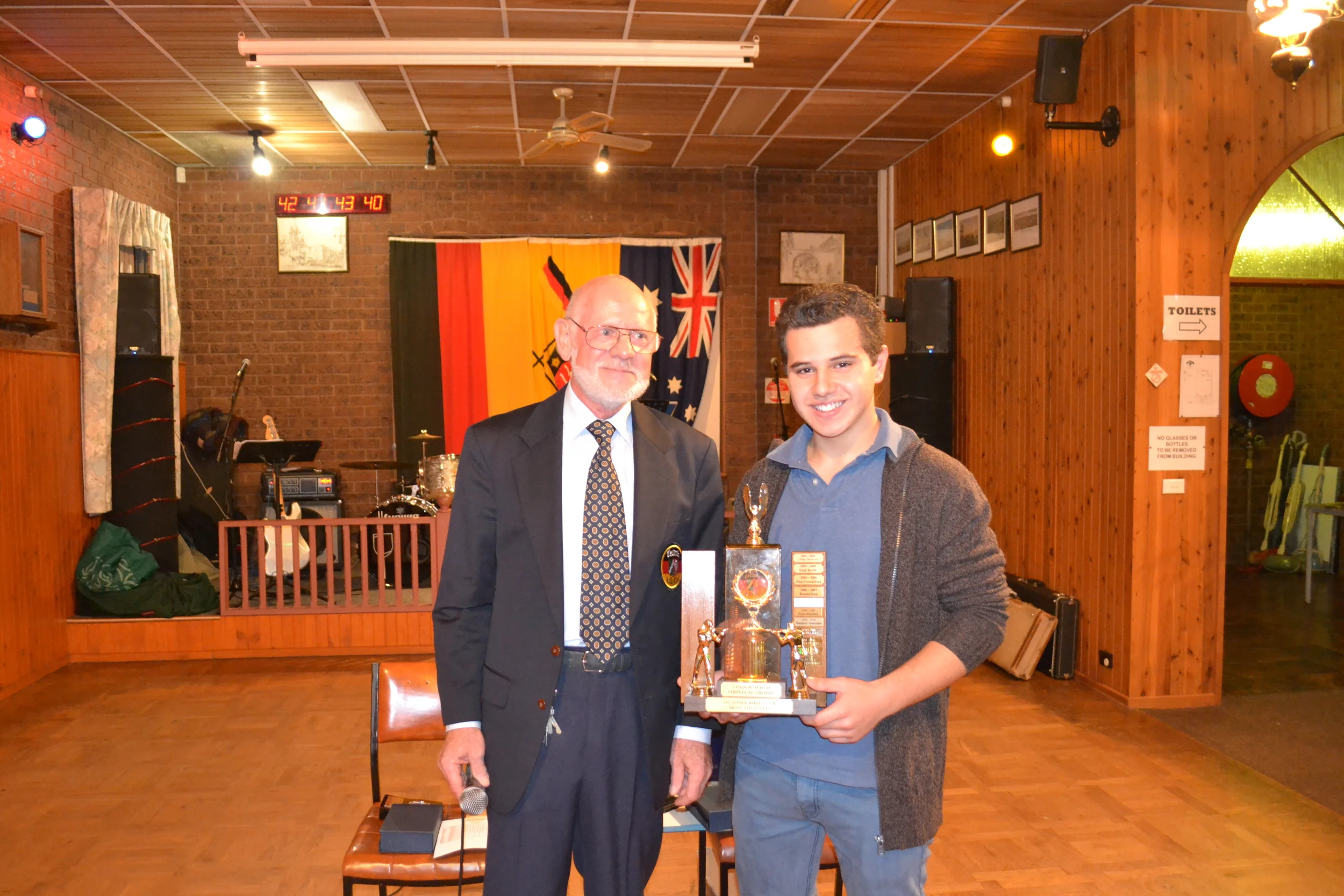 Jurgen Eberhardt and our up and coming Junior Champion Alex