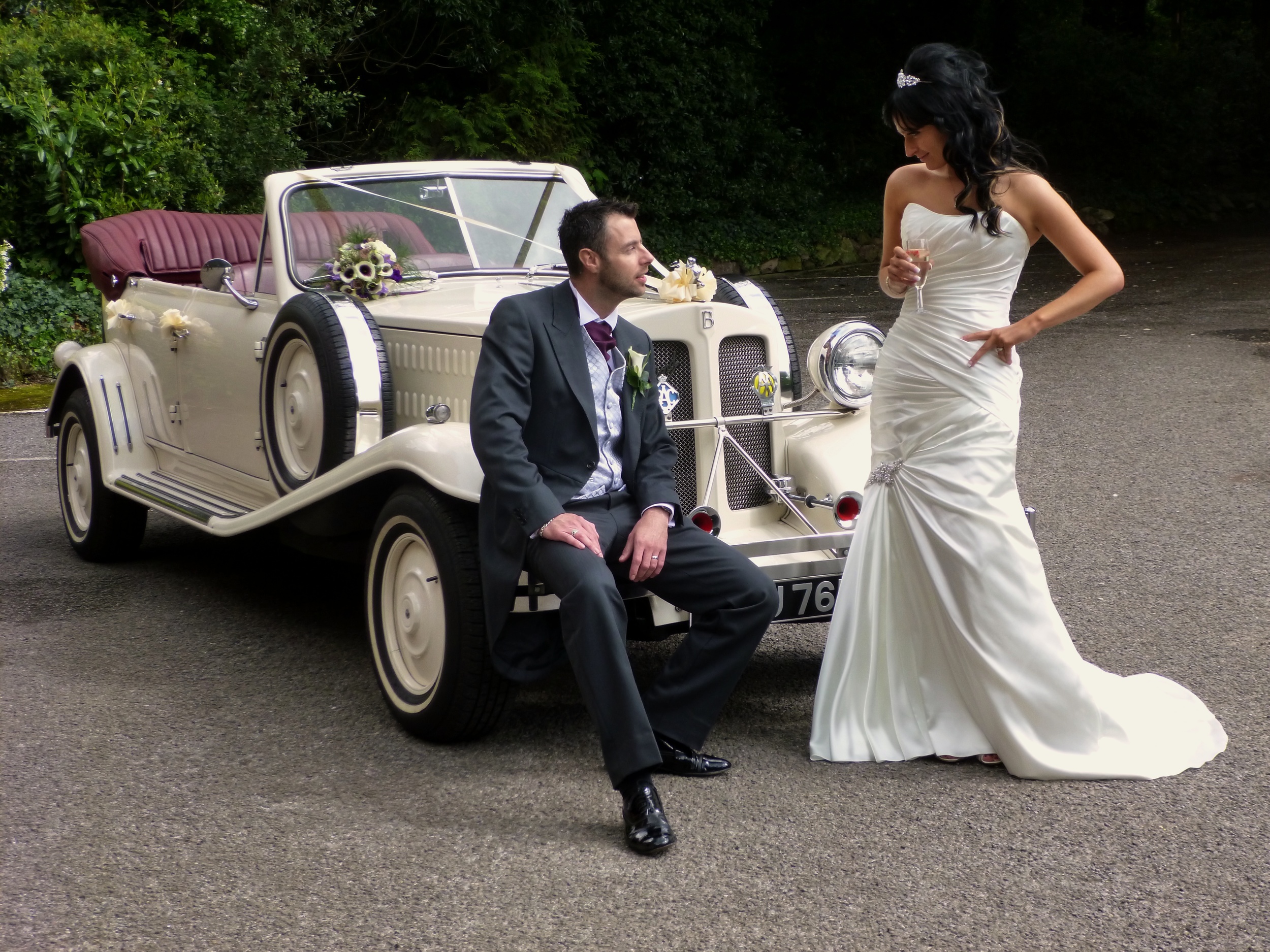 We like the photographers for todays wedding. A great bit of posing by the couple. Thanks to www.anievansphotography.co.uk for composing this photo.