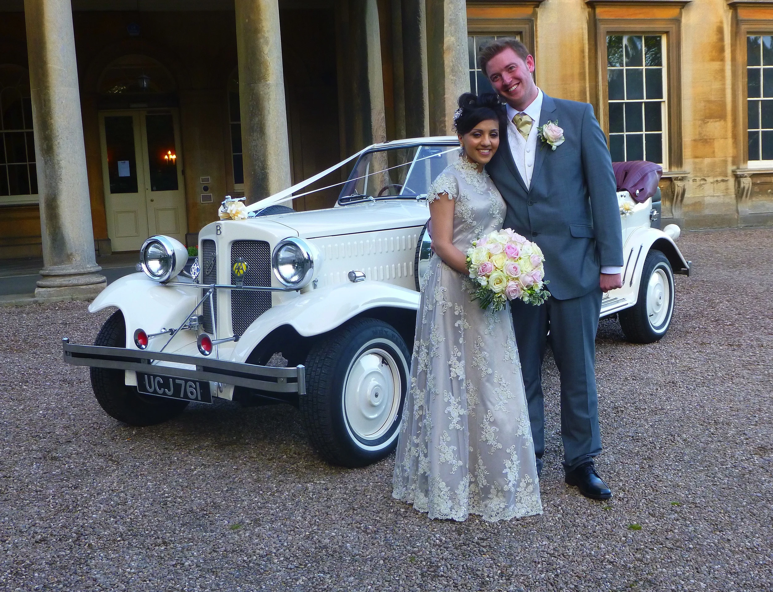 We are not usually involved with weddings in the evenings. An exception was made to transport Fahimah & Michael to Leicester following their wedding at Prestwold Hall, Loughborough. A lovely occasion in perfect weather. I will be at Prestwold again next week.
