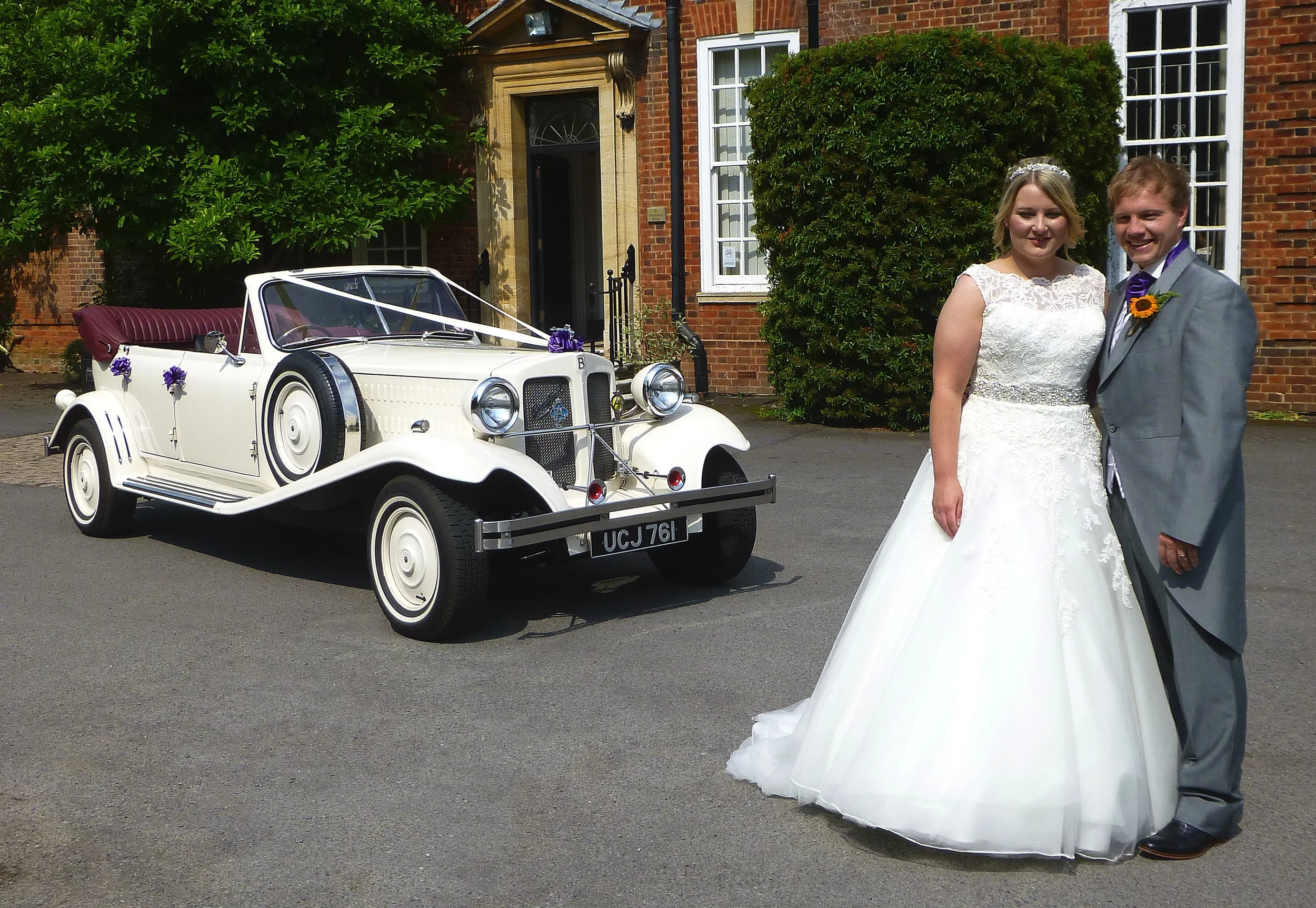 Emma and Simon's reception at Catthorpe Manor. The wedding was held at All Saints Church, Thurlaston, Leicestershire, followed by the journey to Catthorpe near to Rugby.