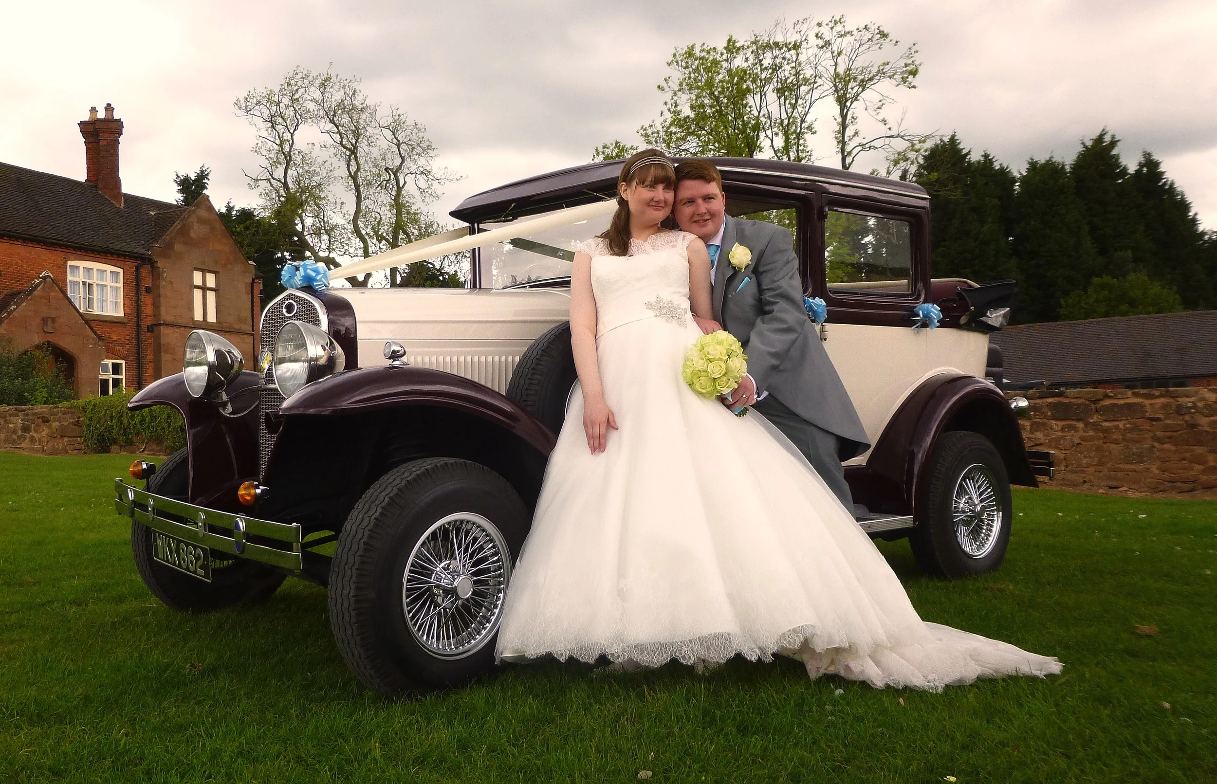 As you may have guessed for a Coventry Wedding the blue ribbons and attire were chosen to demonstrate the keen support the couple give to Coventry City Football Club