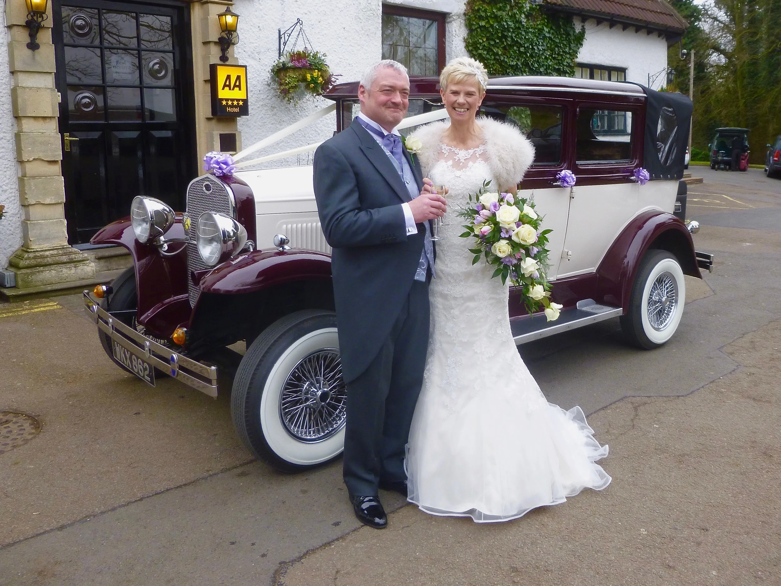 Colin and Kerrie enjoy a toast following their Wedding Ceremony at Ullesthorpe Court Hotel. A lovely relaxing occasion in a beautiful setting. Congratulations to the happy couple.