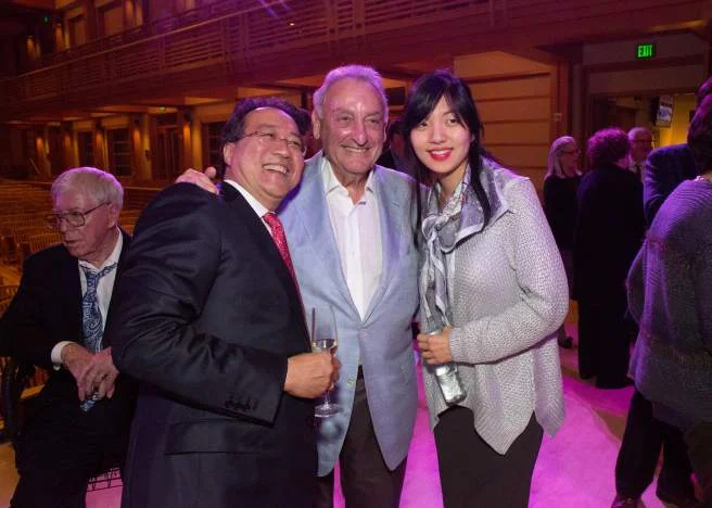 Yo-Yo Ma, Sandy Weill, and Elizabeth Joy Roe