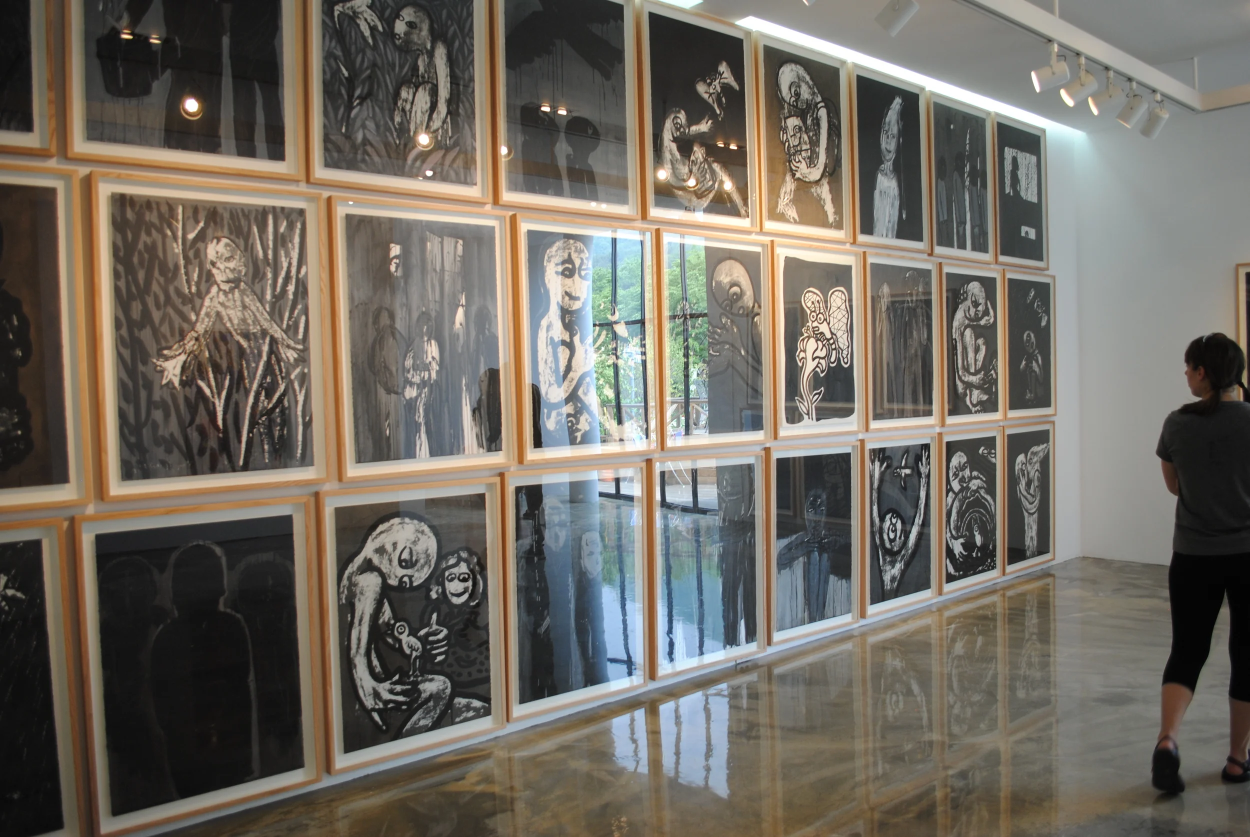 One of the seven wall featuring art.