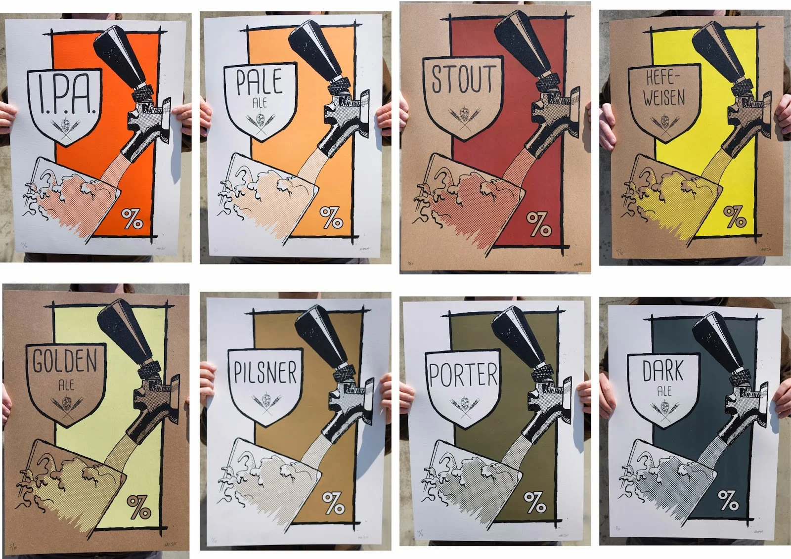 Screen prints from MESH, available at the show.