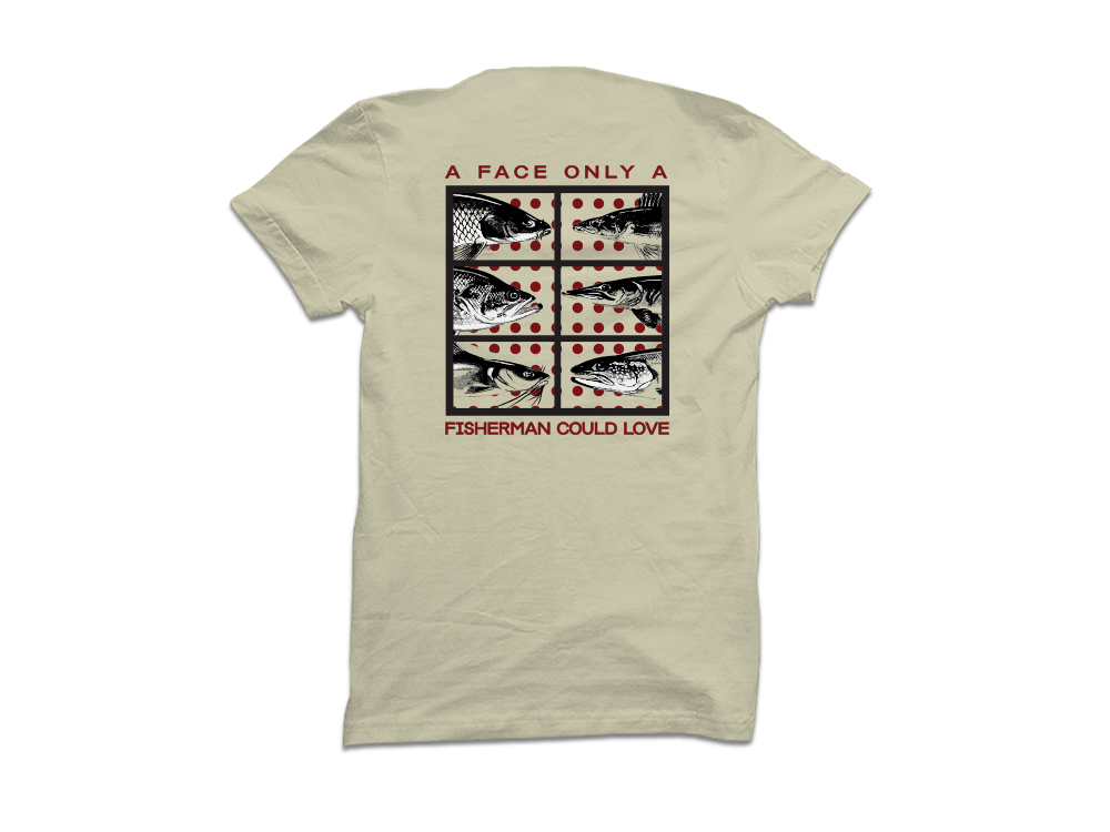 Fish Neutral Contour Seamless Pattern,Funny Humor T-Shirt Cotton T-Shirt for Men/Women S 