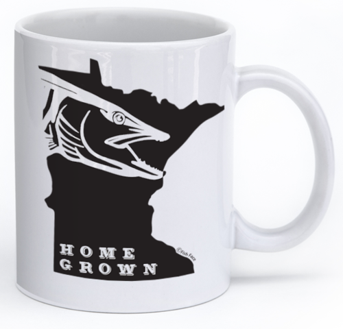Home Grown Minnesota Walleye Coffee Mug Fish Face