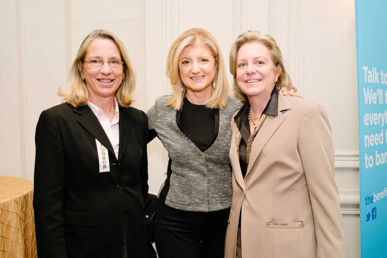 Tailored Transitions co-hosted Arianna Huffington's Philadelphia book tour for Thrive. Deb Lippincott (l) and Starr Osborne (r) flank Arianna. It's all about lifestyle.