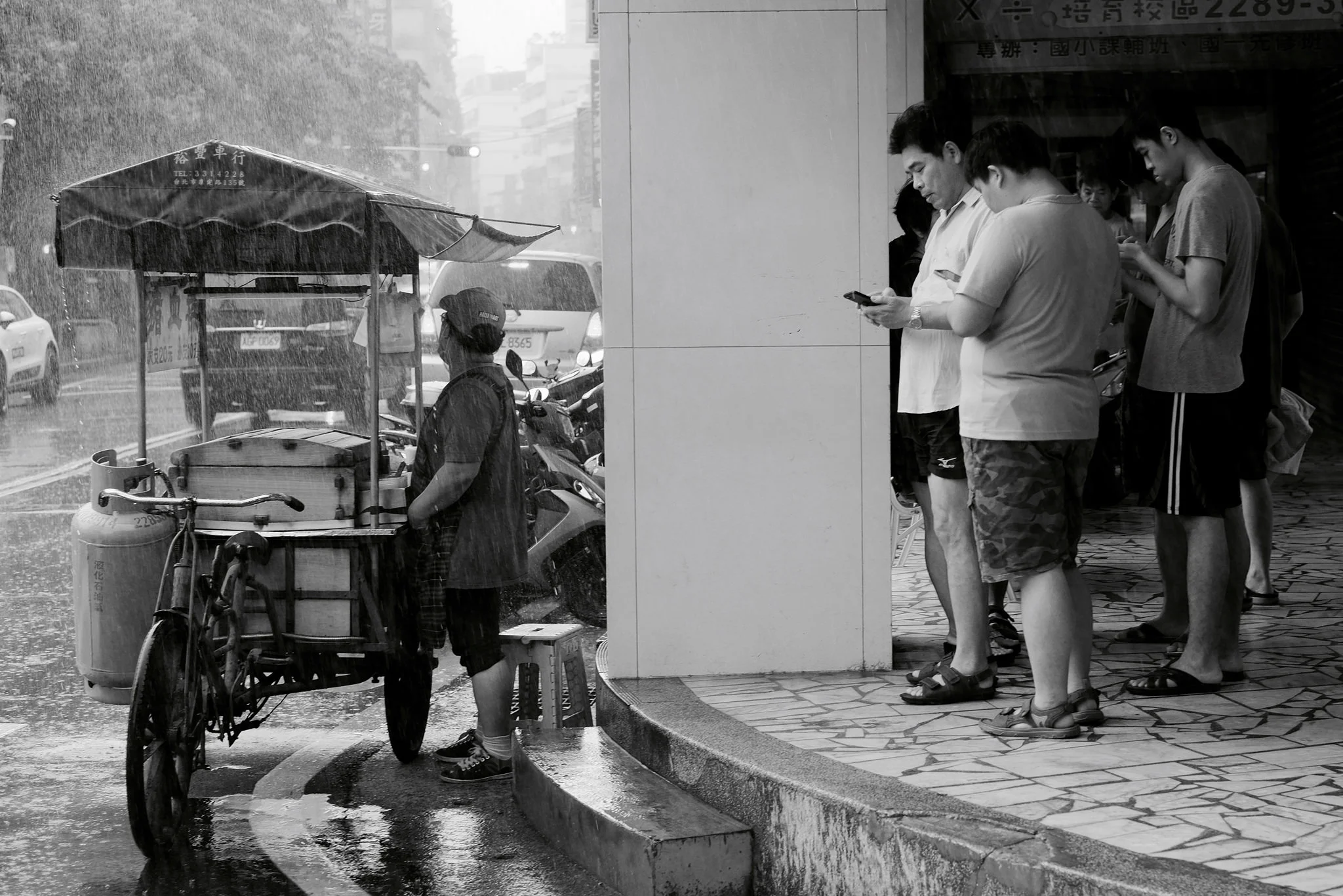 rainfall on the street