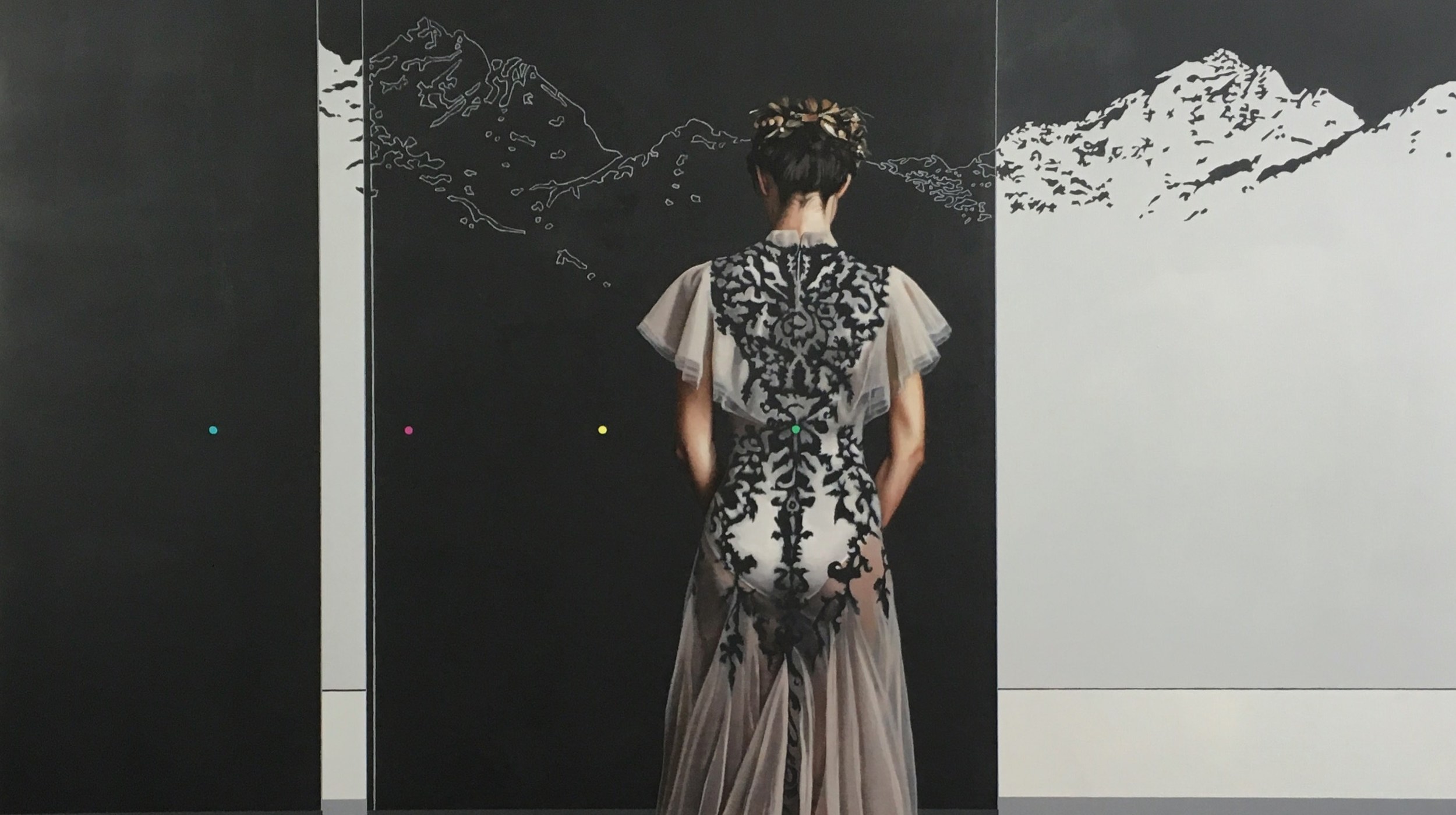 Velvet Bloom XIX (detail, 2016) 120x120 cm, acrylic on linen.