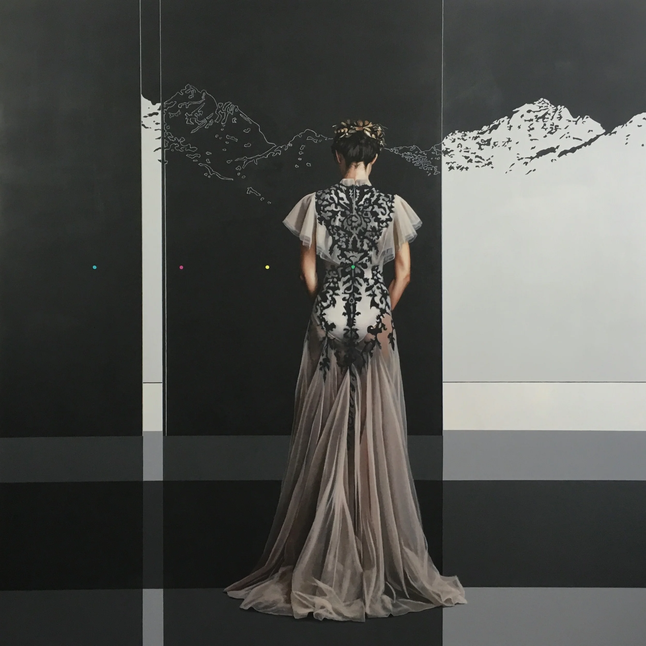 Velvet Bloom XIX (2016) 120x120 cm, acrylic on linen.