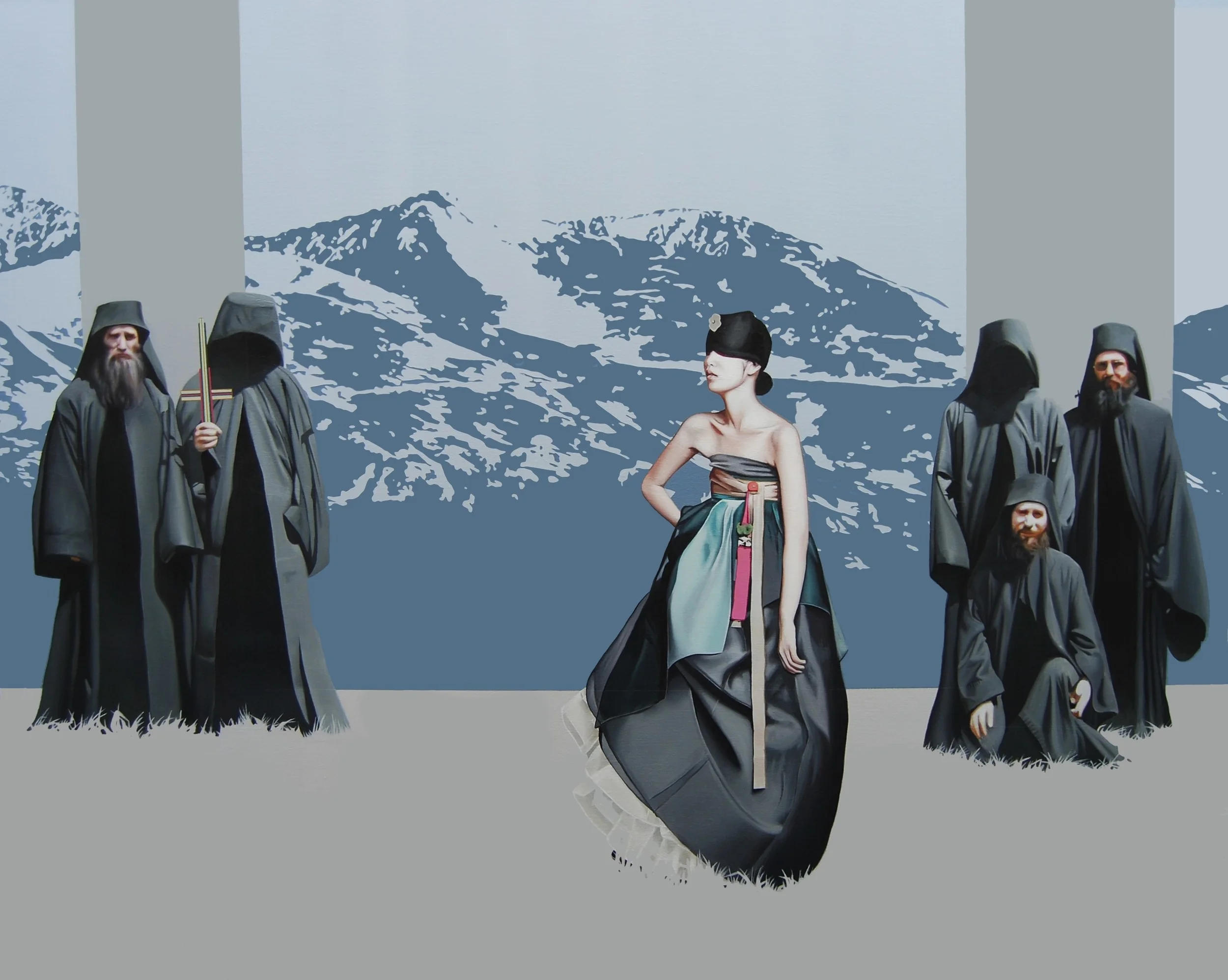 Reverend II (2016) 120x150 cm, acrylic on linen.