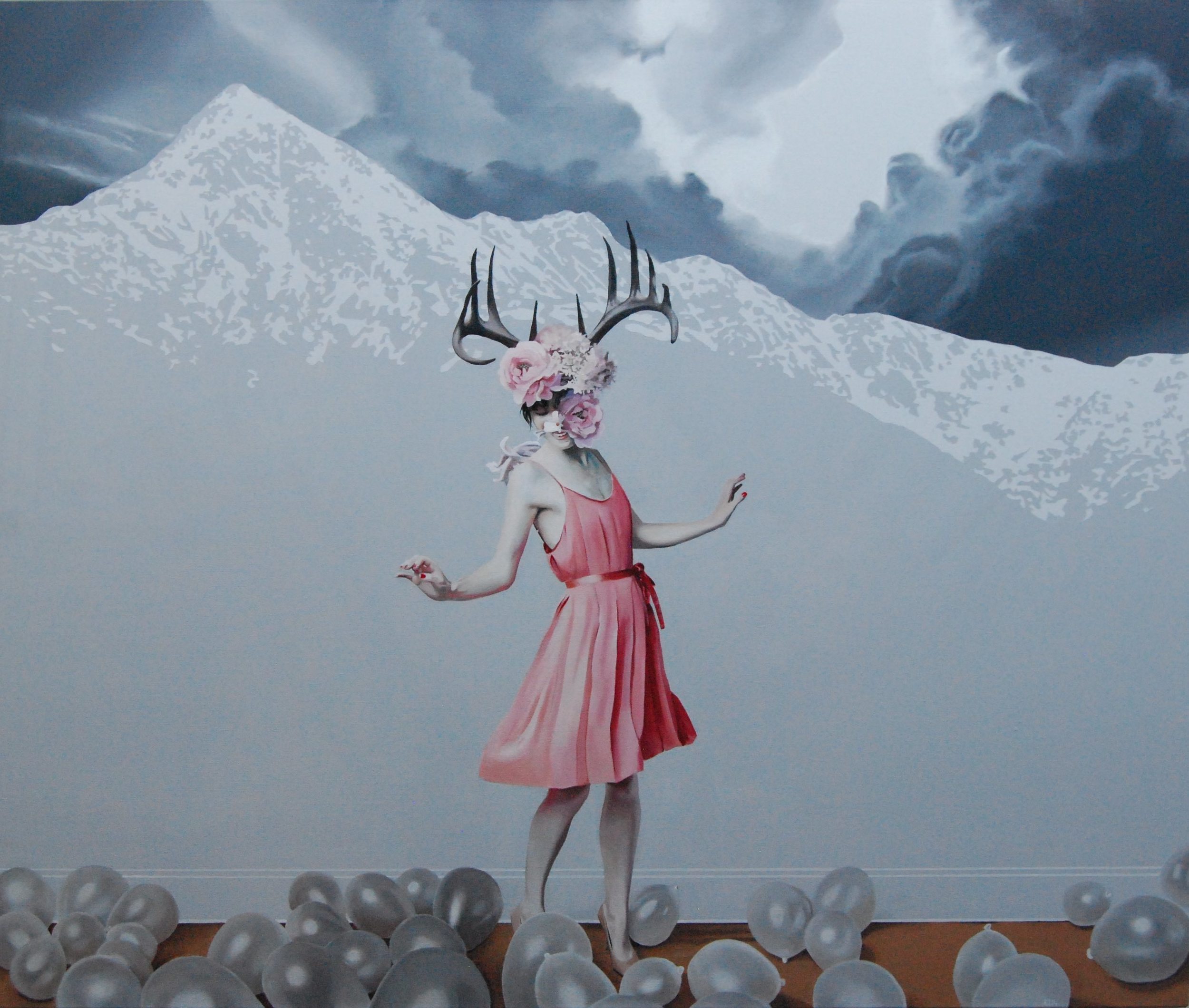 Velvet Bloom XII (2014) 100x120 cm, acrylic on linen.