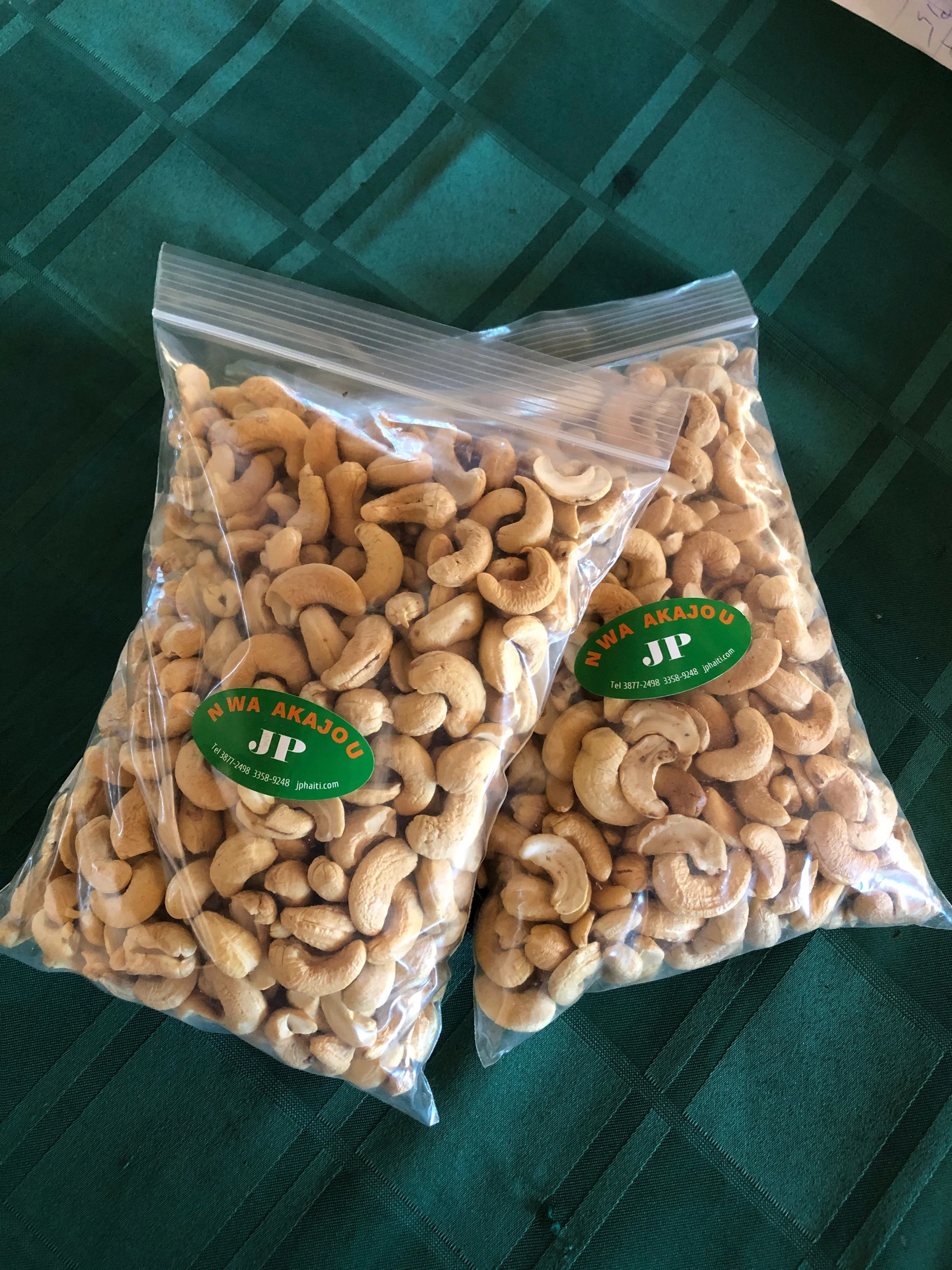 Cashews are shelled and packaged
