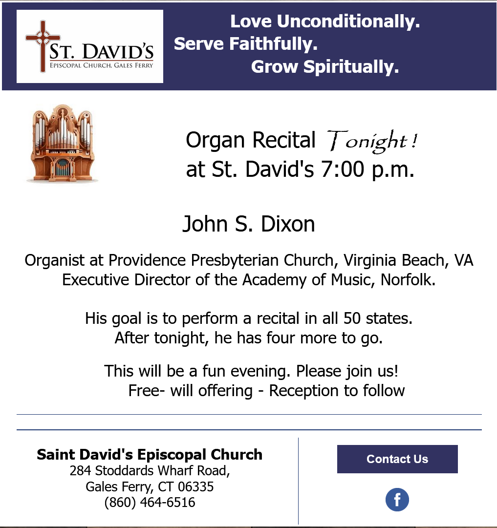 Organ Recital May 15