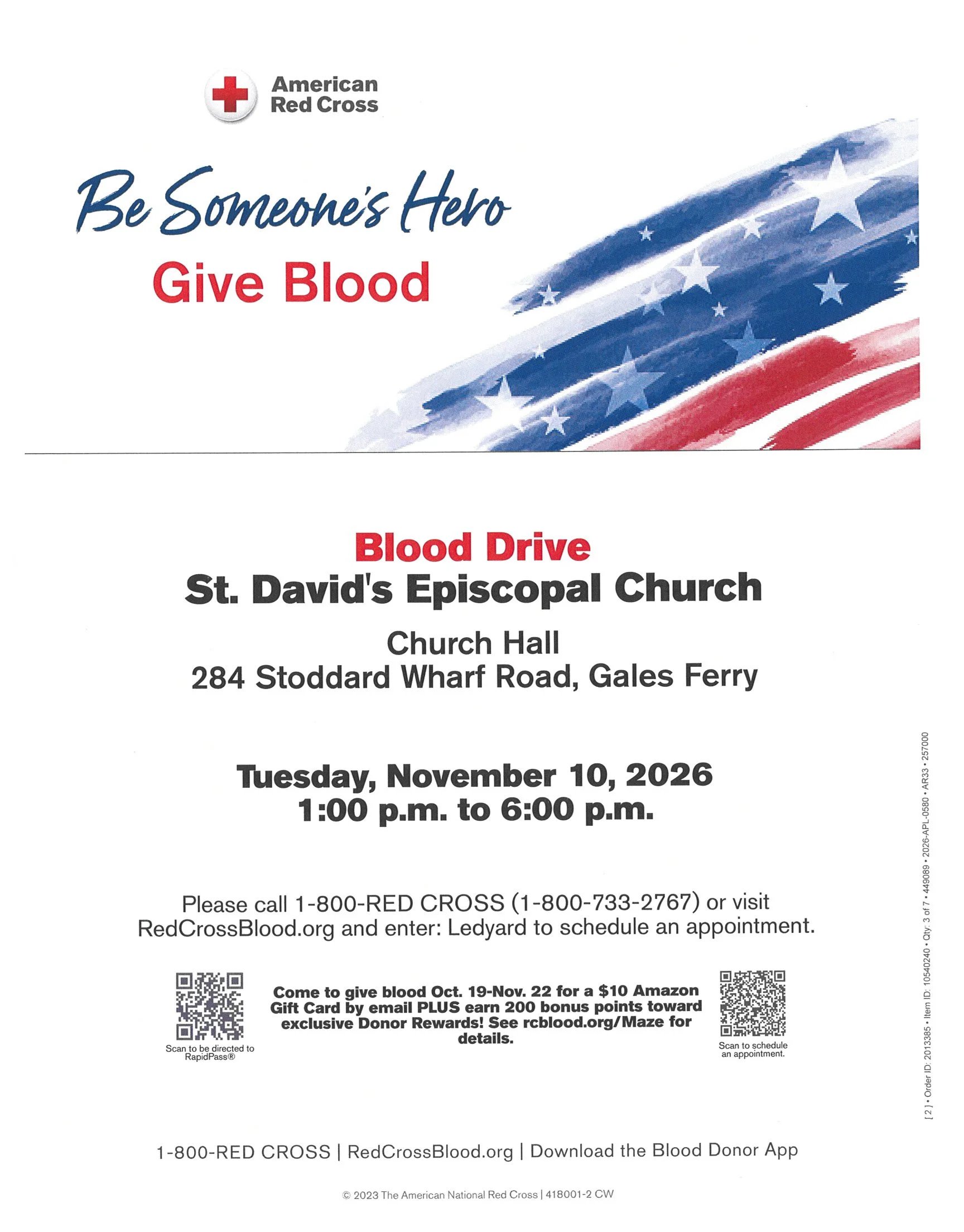 Blood Drive - November 10, 2026