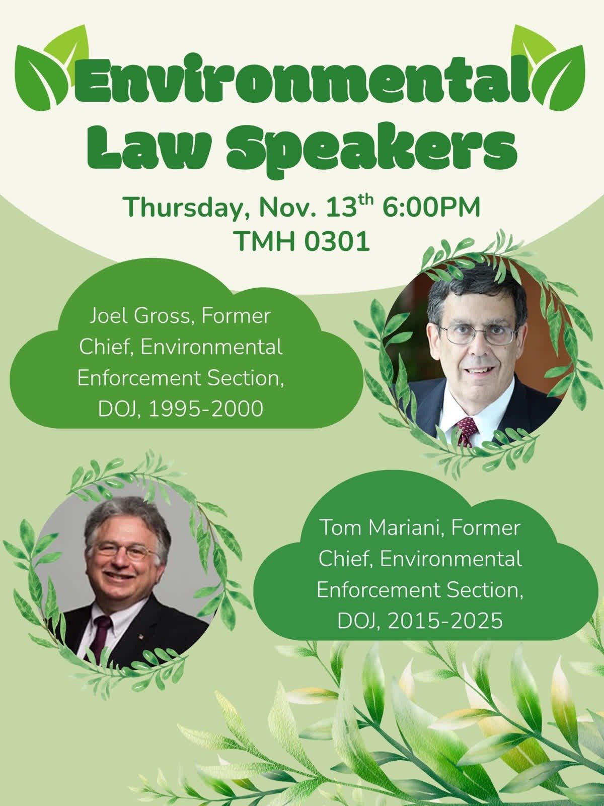 Pre-LAW BSCI students or those interested in ecology and conservation, happening TOMORROW (11/13/2025).