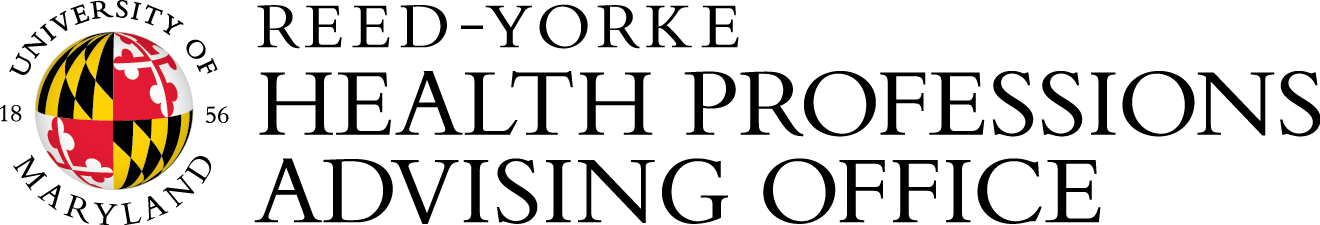 University of Maryland logo for the Reed-Yorke Health Professions Advising Office.