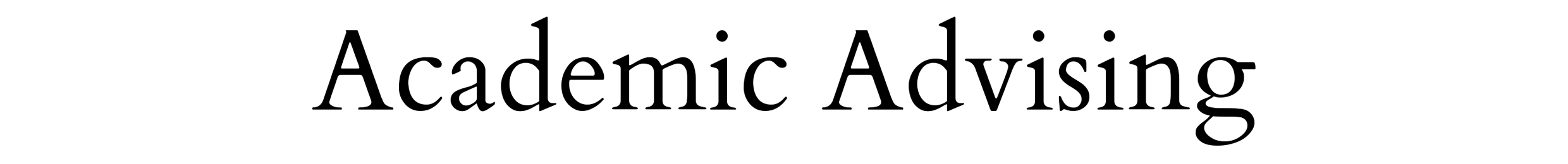 Black serif text that reads "Academic Advising."
