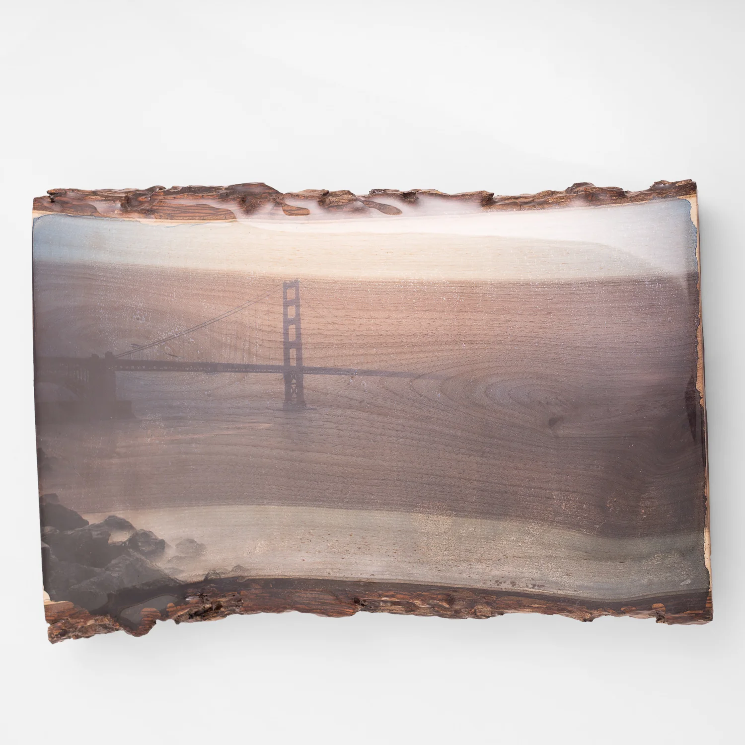 Golden Gate Mist - One of a Kind - Woodprint