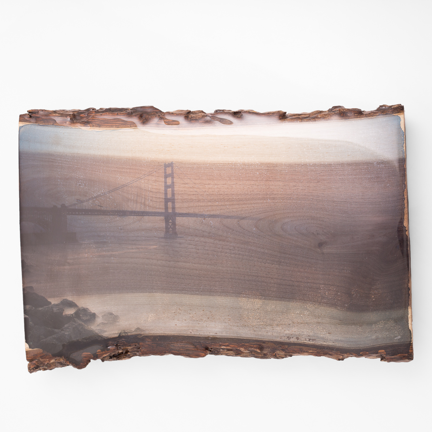 Golden Gate Mist - One of a Kind - Woodprint