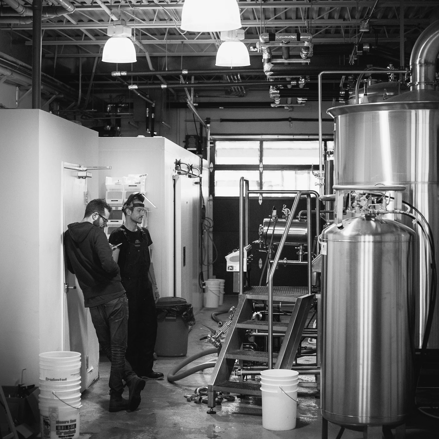 Callum and Eric from Halo Brewery in a brief respite between cleaning tasks.