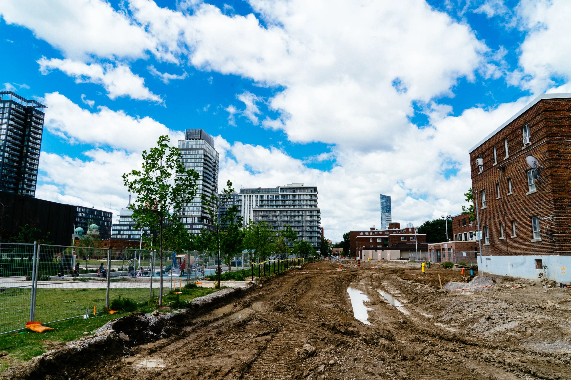 The dividing line of development in Regent Park