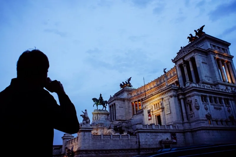 Altare della Patria, Rome. From my self-portrait series, “Roma per uno”.