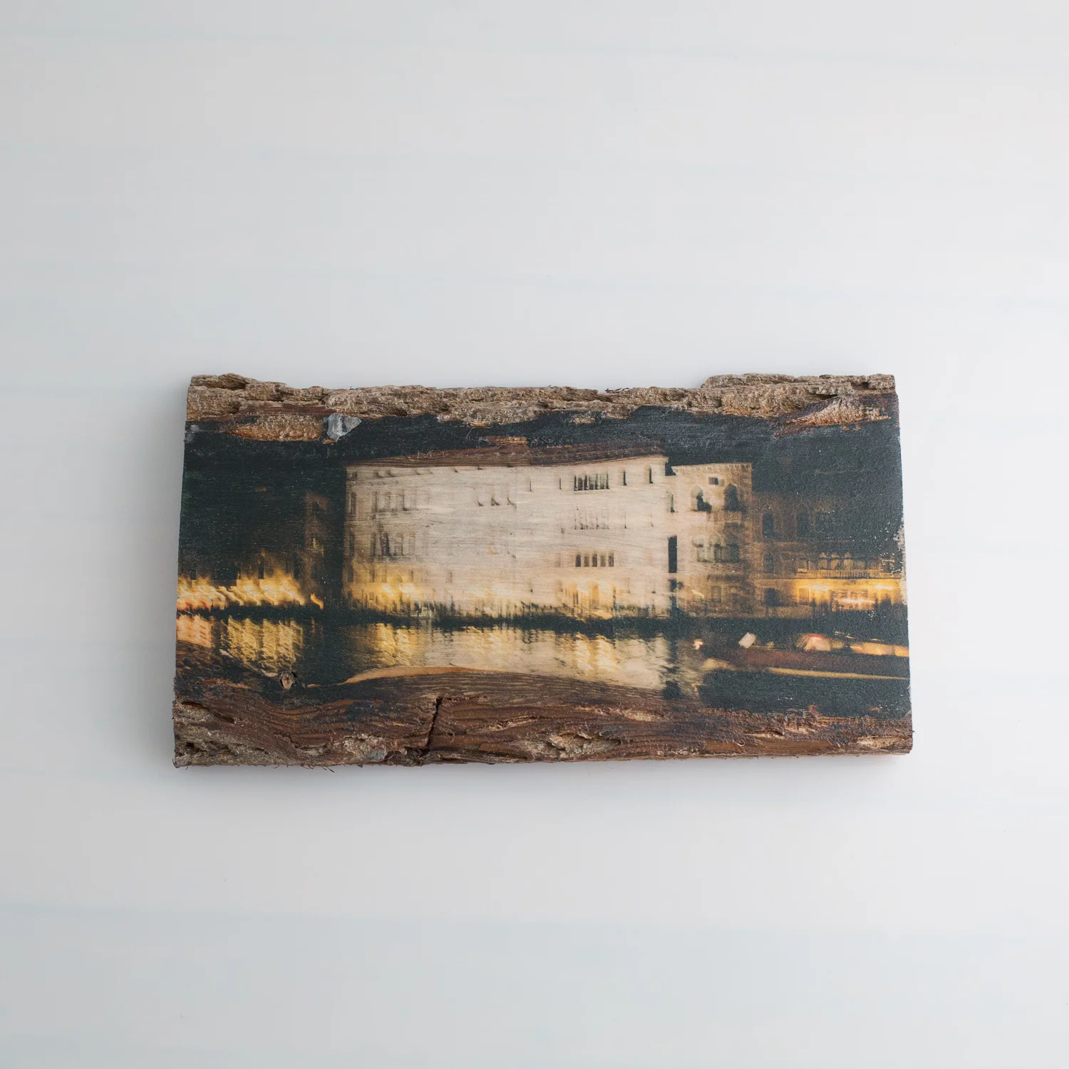 Canal Lights - One of a Kind - Woodprint