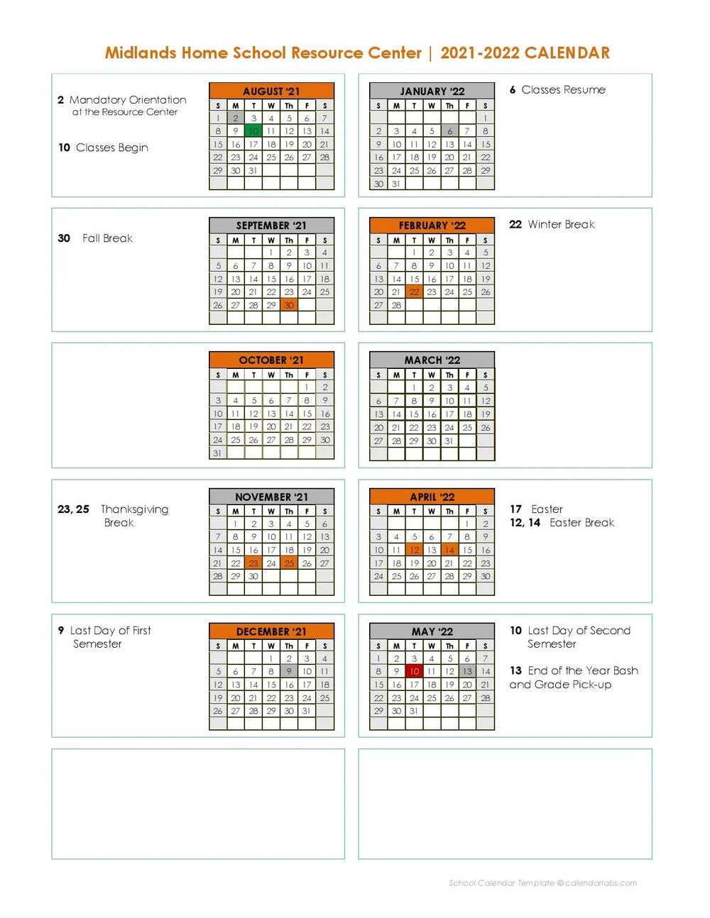 21 22 Midlands Home School Resource Center