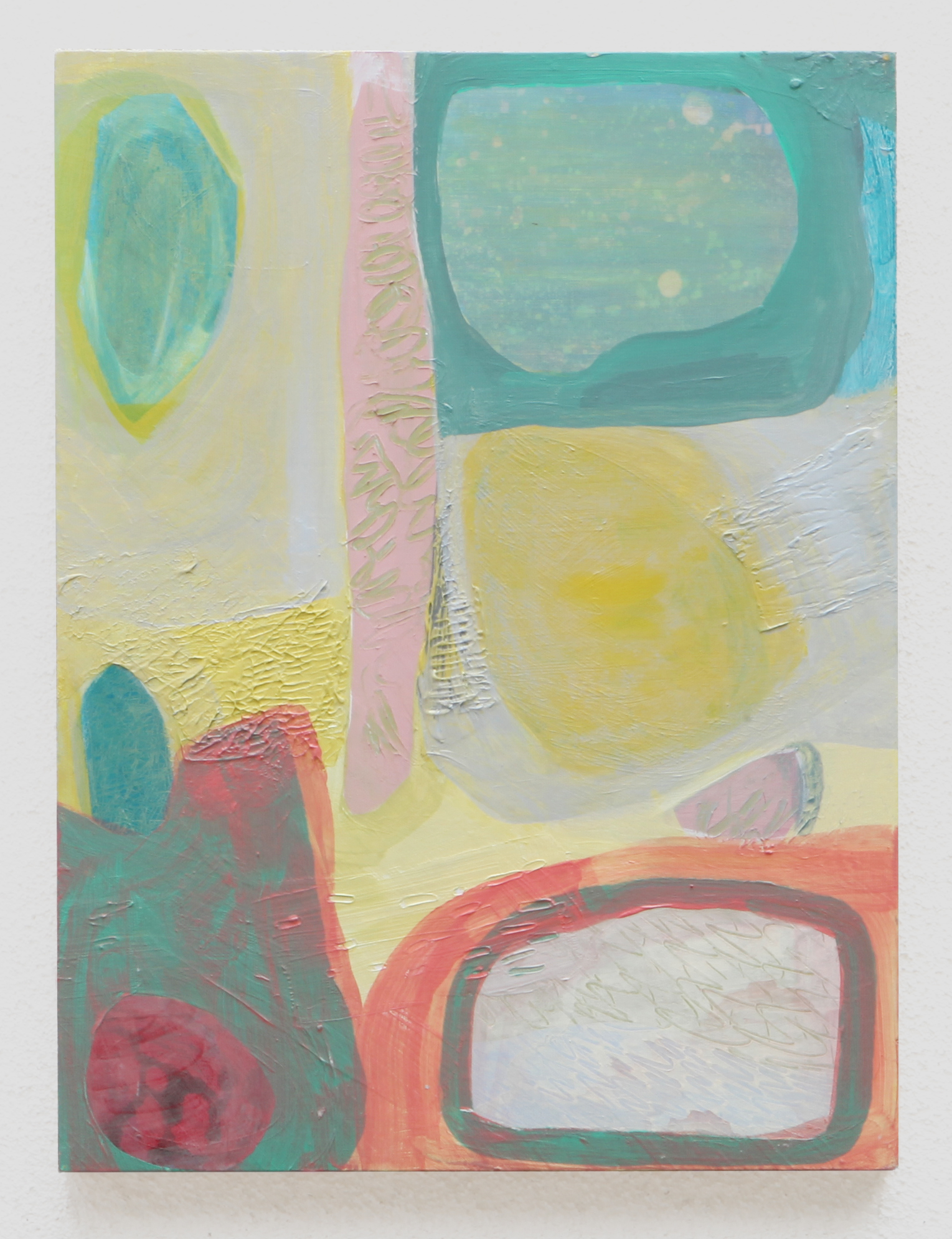  24"x 20"&nbsp;  acrylic, flashe, oil, and oil pastel on wood panel 